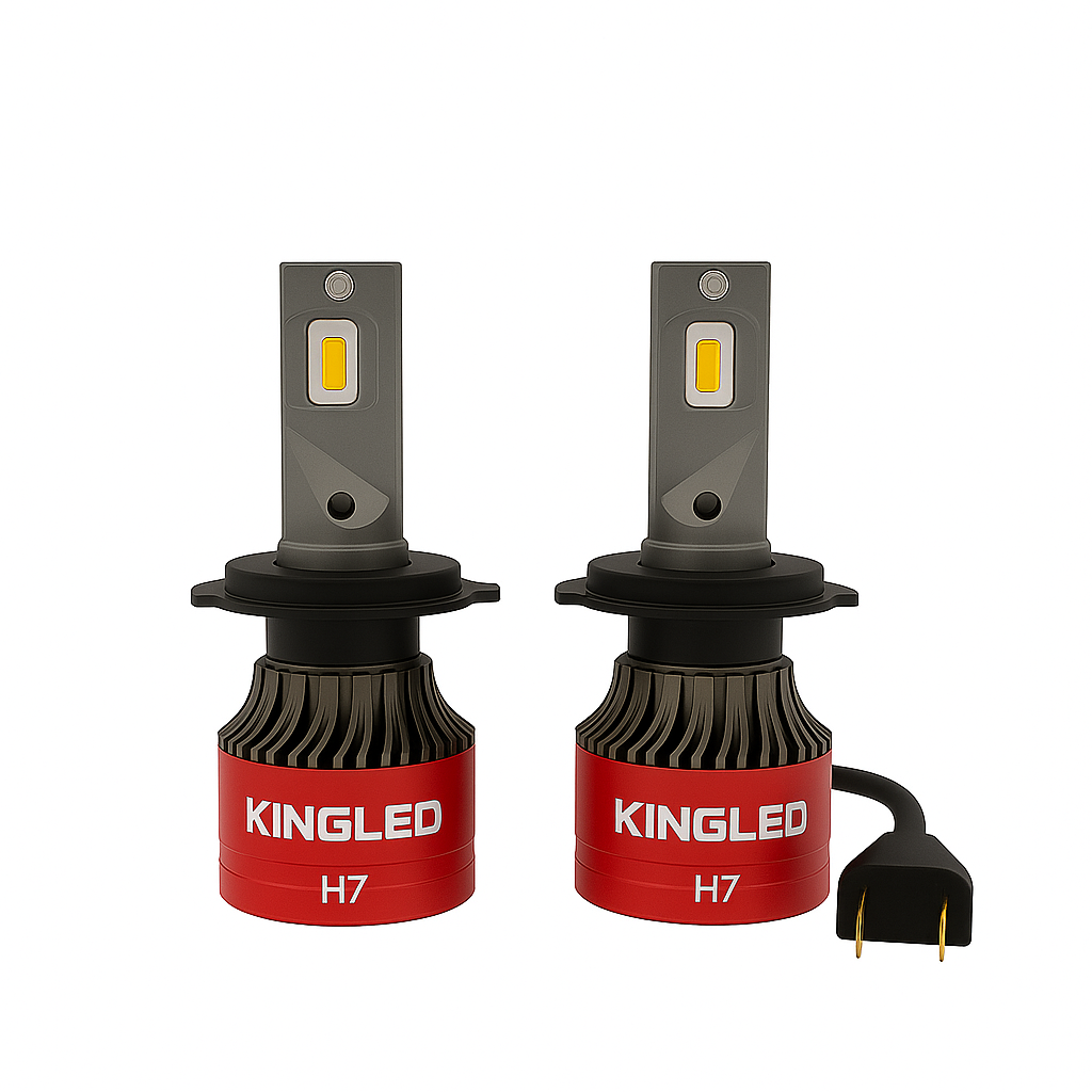 King LED V20 H7 55W Non-CANBUS LED Headlight – 6000 Lumens (CSP