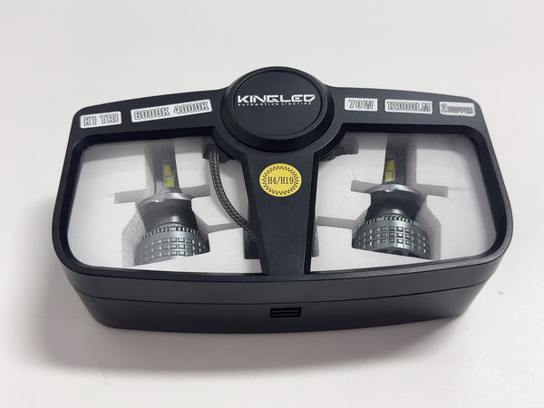 🔦K1 Tri-Colour LED Headlight Bulb – 10000 Lumens H4