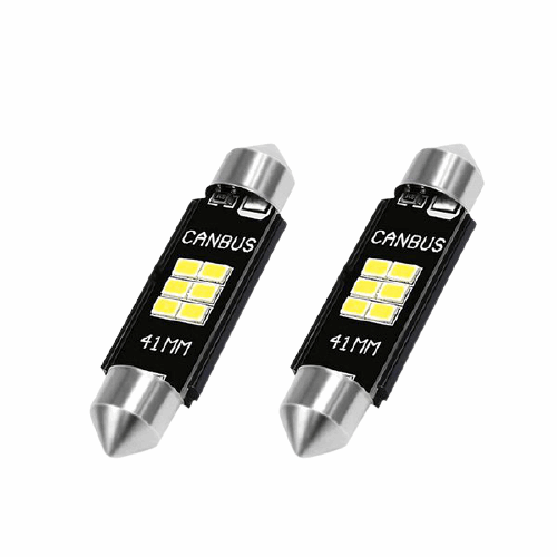 41mm Roof 6 LED Canbus Black - Set