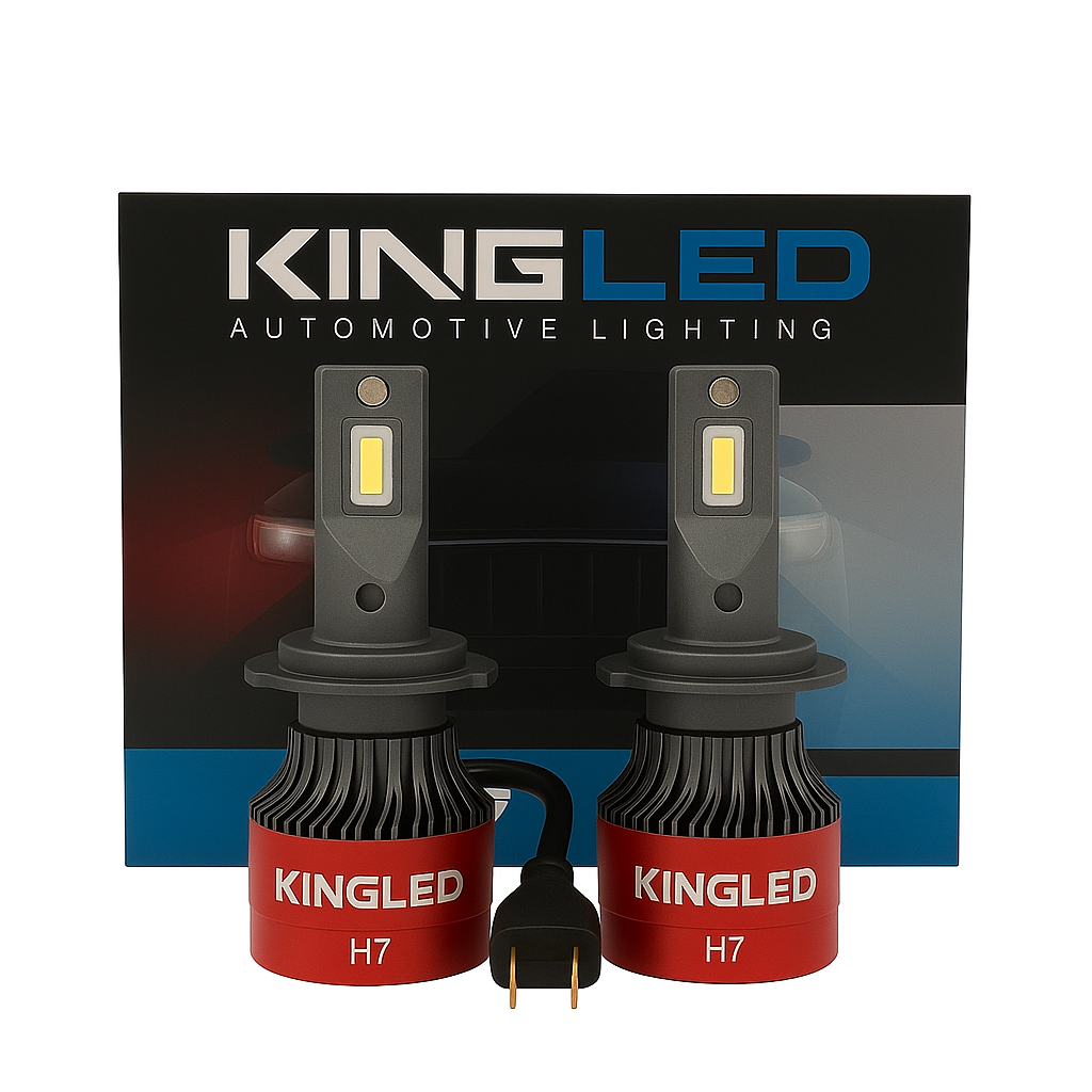 King LED V20 H7 55W Non-CANBUS LED Headlight – 6000 Lumens (CSP 3570 Chip) - H7