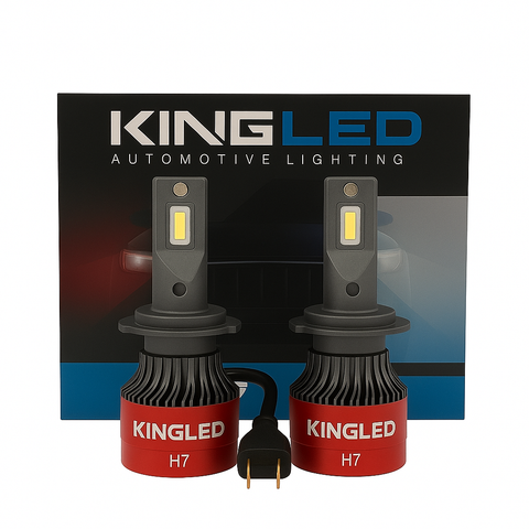 King LED V20 H7 55W Non-CANBUS LED Headlight – 6000 Lumens (CSP 3570 Chip) - H7