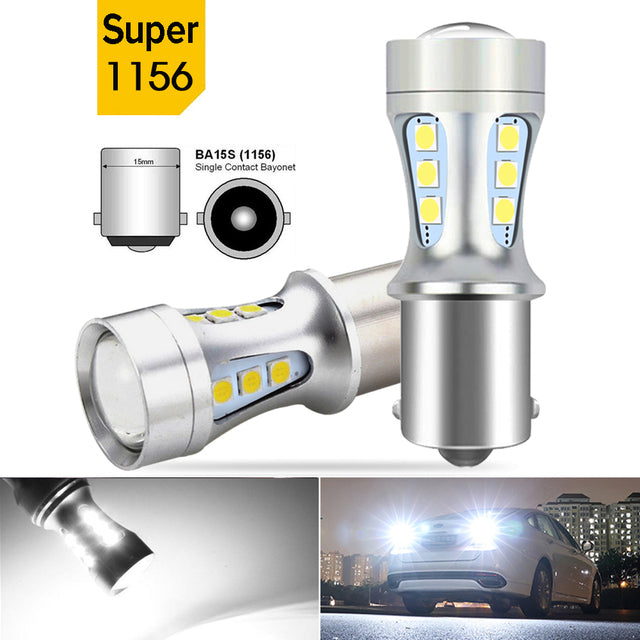 1156 3030 18 SMD Reverse Car LED - Set