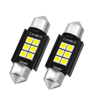 36mm Roof 6 LED Canbus Black - Set