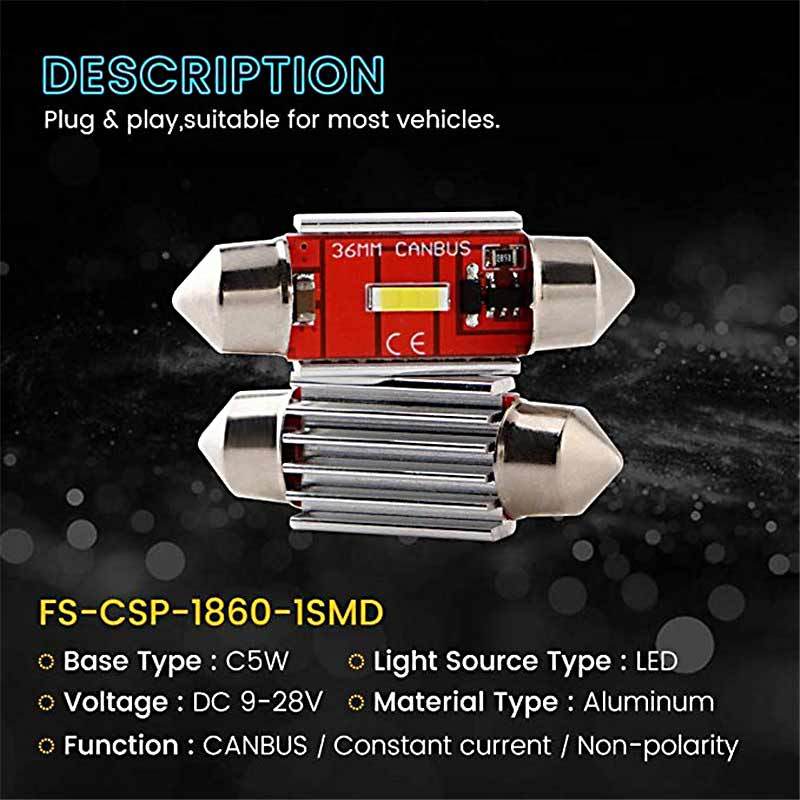 36mm Festoon Roof Led CSP 1860 Canbus - Set